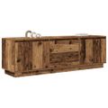 vidaXL TV skrinka s LED svetlami staré drevo 160,5x41x50 cm