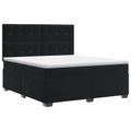 vidaXL Posteľ boxspring s matracom Čierna 140 x 190 cm Zamat