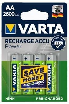 Varta ACCU R2U AA 2600mAh nabíjacie batérie 4ks 5716101404