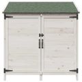vidaXL Záhradný prístrešok so strechou Biela 106,5 x 56 x 113,5 cm