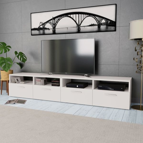 vidaXL TV skrinky 2 ks, kompozitné drevo 95x35x36 cm, biele