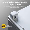 INTENSO W65ACIC GaN, USB-A/C, Nabíjačka, 65W, biel