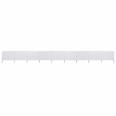 vidaXL 9-panelová zábrana proti vetru látková 1200x80 cm piesková a biela