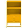 vidaXL Vysoká skrinka horčicovožltá 68,5x38,5x123,5 cm oceľ