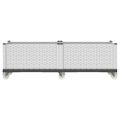 vidaXL Záhradný kvetináč s kolieskami biely 160x50x54 cm PP