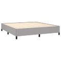 vidaXL Boxspring posteľ s matracom svetlosivá 100x200 cm látka