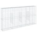 vidaXL Gabiónový kôš s krytom 400x50x200 cm pozinkované železo