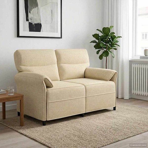 vidaXL Pohovka 100% polyester, kovový rám, MDF, Preglejka