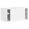 vidaXL TV nástenná skriňa 60 x 31 x 29,5 cm Lesklá biela
