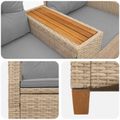vidaXL Hojdačka s tabletou 2 -Seater 126 x 65 x 112 cm polyratan