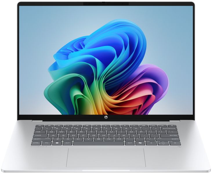HP OmniBook 5 AI PC 14-he0002nc Notebook, Snapdragon X Plus X1P-42-100, 16GB LPDDR5X, 512GB SSD, 16" 2K OLED, Wi-Fi 6E, W11H, ledovcove stríbrný