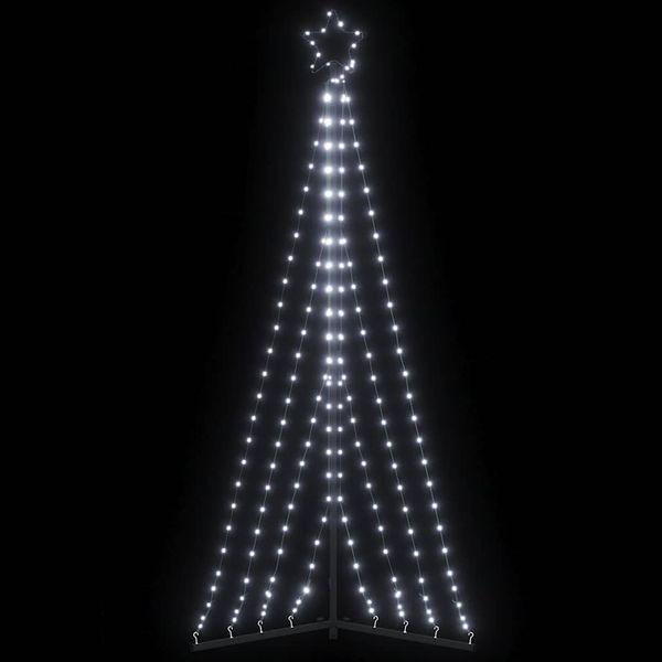 vidaXL LED vianočný stromček 339 LED studená biela 182 cm