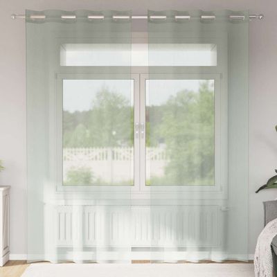 vidaXL Voálové závesy s priechodkami 2 ks svetlosivé 140x225 cm
