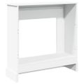 vidaXL Obloženie krbu biele 90x30x90 cm kompozitné drevo