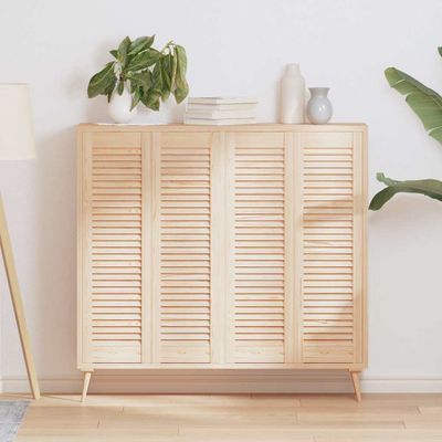 vidaXL dvierka skriniek Louvred Design 4 ks 99x29,5 cm masív borovica