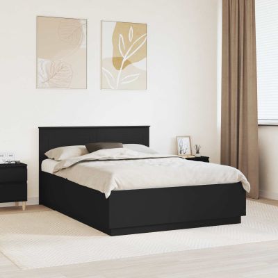 vidaXL Rám postele Čierna 150 x 200 cm Kompozitné drevo