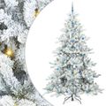 vidaXL Umelý Sklápací Vianočný Stromček Biela 240 cm PVC a oceľ