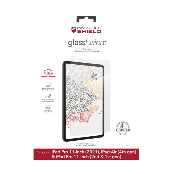 ZAGG Invisible Shield Fusion + Canvas hybrid. sklo iPad Air 4/11 Pro