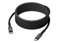 USB kábel - USB-C (M) do USB-C (M) - 3 m - USB napájanie (100W), braided - čierna