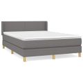 vidaXL Boxspring posteľ s matracom tmavosivá 140x200 cm látka