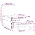 vidaXL Boxspring posteľ s matracom sivá 90x190 cm umelá koža