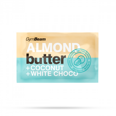 Mandľové maslo s kokosom a bielou čokoládou - GymBeam, 30 g