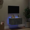 vidaXL TV nástenná skrinka s LED svetlami betónovo sivá 60x35x31 cm