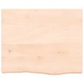 vidaXL Stolová doska 60x50x(2-6) cm neošetrený dubový masív