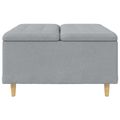 vidaXL Ottoman s Úložným Priestorom Svetlosivá 80 x 80 x 45 cm látka