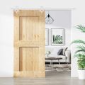 vidaXL Posuvné dvere 95 x 210 cm Masívne borovicové drevo (neupravené)