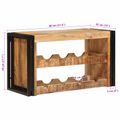 vidaXL Regál na víno Hnedá 80 x 45 x 33 cm Masívne hrubé mango drevo