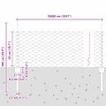 vidaXL Hexagonálny plot s stĺpom 100 x 0,5 m Pozinkovaná oceľ