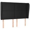 vidaXL Čelo postele so záhybmi čierne 147x23x118/128 cm umelá koža
