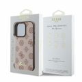 Guess case for iPhone 16 Pro 6,3" GUHMP16LPGPYSW brown hardcase Peony Script MagSafe