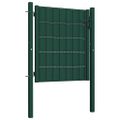 vidaXL Plotová brána PVC a oceľ 100x100 cm zelená
