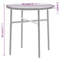 vidaXL 3-dielna záhradná jedálenská súprava polyratanová sivá