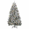 vidaXL Umelý výklopný vianočný stromček 300 LED a sada gúľ 240 cm