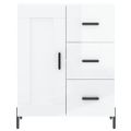 vidaXL Vysoká skrinka lesklá biela 69,5x34x180 cm spracované drevo