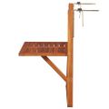 vidaXL Závesný stolík na balkón 64,5x44x80 cm, akáciový masív