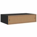 vidaXL Nástenná zásuvková polica čierna 40x23,5x10 cm MDF