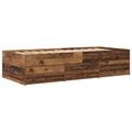 vidaXL Rám postele so skladom Staré drevo 80 x 200 cm Kompozitné drevo
