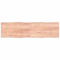 vidaXL Stolová doska svetlohnedá 220x60x(2-6)cm ošetrený masív hrany
