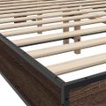 vidaXL Posteľný rám hnedý dub 120x200 cm kompozitné drevo a kov