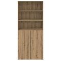 vidaXL Highboard Remeselný dub 80 x 42,5 x 185 cm Kompozitné drevo