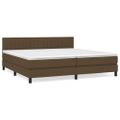 vidaXL Boxspring posteľ s matracom tmavohnedá 200x200 cm látka