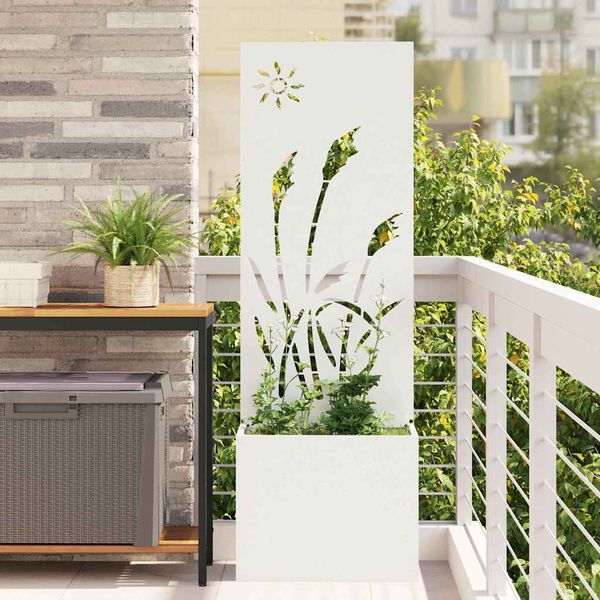 vidaXL Záhradná clona na súkromie Rezací Biela 50 x 150 cm