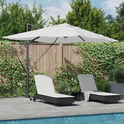 vidaXL Slnečník Piesková 351 x 250 x 253 cm Polyester a hliník