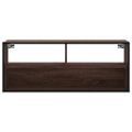 vidaXL TV skrinka hnedý dub 100x31x39,5 cm kompozitné drevo a kov