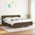 vidaXL Boxspring posteľ s matracom tmavohnedá 160x200 cm látka