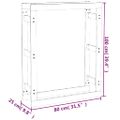 vidaXL Stojan na palivové drevo biely 80x25x100 cm masívna borovica